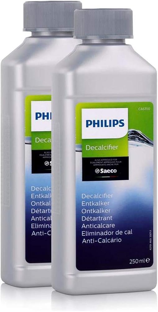 Saeco 2'li paket Philips kireç çözücü CA6700/99 Espresso makineleri/tam otomatik kahve makineleri için 250 ml