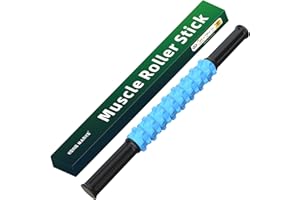 KEINE MARKE Massage Roller, Massage Roller Stick, Muscle Roller, Targets Trigger Points Deep Tissue, Massages Arms, Legs, and Back Muscles to Relieve Soreness and Cramps (Blue)