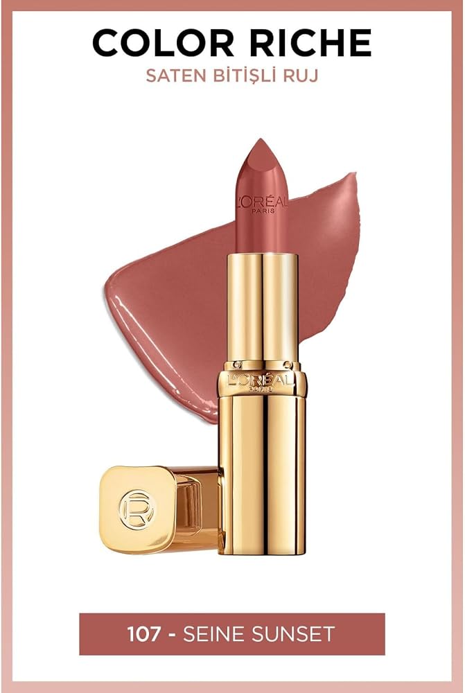 L'Oreal Paris Color Riche Saten Bitişli Ruj - 107 Seine Sunset Nude