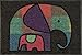 Produktbild wash+dry Elephant Mum Fußmatte Acryl schwarz 50 x 75 x 0.7 cm