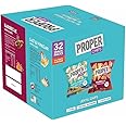 Proper Chips BBQ and Salt & Vinegar Mixed Case - Multipack Chip Box - Vegan - Natural Seasoning - No Palm Oil - Gluten Free Snacks - 32x14g
