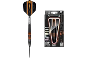 TARGET DARTS Target, RVB 80 Black freccette al tungsteno con punta in acciaio, Raymond Van Barneveld