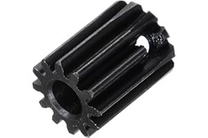 Kozelo Mod 1 Spur Diff Differential Motor Pinion Gear 12 Teeth - [ 6mm Aperture x 12mm Height], Suitable for RC Cars, # 45 Steel