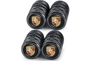 ZHAGPO Tappini gomme per Porsche Panamera Cayenne Macan Boxster Taycan Cayman 718 911, tappi auto gomme, cappuccio valvola a prova di perdita, tappi valvole pneumatici auto