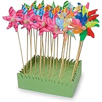 Legler 6149 windräder im 24er Set, schöne Gartendeko in Blumenkübeln und Beeten