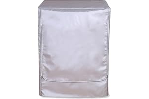 LUOHONG Cubierta de lavadora, a prueba de polvo a prueba de polvo Carga frontal Lavadora Seca Funda protectora impermeable, Cremallera Silver Edge (XL: 58-65 X 60 X 85 cm)