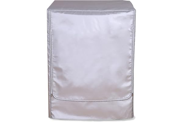 Cubierta de lavadora, a prueba de polvo a prueba de polvo Carga frontal Lavadora Seca Funda protectora impermeable, Cremallera Silver Edge (XL: 58-65 X 60 X 85 cm)