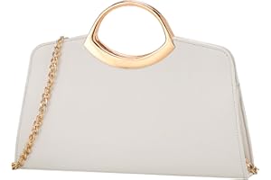 Kasgo Bolso Fiesta Mujer, Bolso de Mano Clutch Moda Cartera de Cuero Vegano Bolso de Hombro Bolso Bandolera para Baile Fiesta Ceremonia Boda Novia