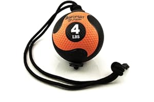 AEROMAT Elite Power Rope Medicine Ball for Core Strength/Rotational Movements Training - Weights Color-Coded