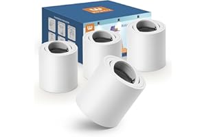 wowatt 4 Packs Faretti Led Soffitto Bianco, Faretto da Soffitto Orientabili, con Attacco GU10, Faretti Soffitto in Alluminio, Ø 80 * 85mm, Senza lampada GU10