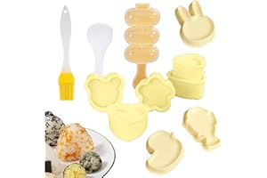 LDBKLGHJ 10 PièCes Ensemble De Moules à Onigiri – Kit De Fabricant De Sushi Facile à Utiliser, Accessoires De Moule à Sushi, Moule Animal Mignon