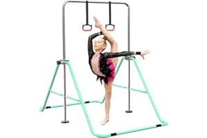 FBSPORT Gymnastics Bars, Horizontal Bar Expandable Gymnastics Kids Bar Folding Bar Junior Training Bar Multifunction Gym Training Equipment Home Training Adjustable Height Kip Bar