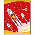 YOUVA Navneet | Scrap Book For Kids And Students | Soft Bound | 22Cm X 28Cm | Plain Colourful Paper Inside | 32 Pages | Pack Of 3
