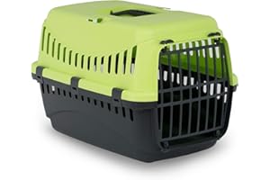 MP BERGAMO Panier Transport Gipsy 50 Porte Plastique pour Chat Vert Citron 7 kg