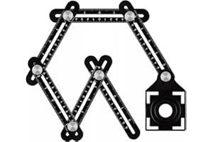 BURAKH Multi-Angle Measuring Ruler Template Tool Angle Tile Carpenter Floor Brick 6 Fold Multi Carpenters Tool Angle Measuring Tool Tiling Tools Suitable For Woodworking