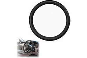 Exsbtay Coprivolante Auto Universale in Silicone Morbido, 32-40CM, Nero, Ridurre l'attrito tra le dita e il volante, Protezione da Graffi, Sporco e Usura