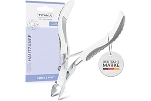 ‎TITANIA TITANIA Nagelhautzange mit Softtouch-Griff • Profi Hautzange für Maniküre & Pediküre • Extra scharfe Zange aus rostfreiem Edelstahl • Nagelhautschneider • Nagelhautschere extra fein