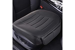 ‎BIG ANT Big Ant Sitzauflagen Auto 2 Stück, Weich PU Leder Autositzbezüge Sitzkissen Sitzauflagen Sitzbezug für Auto Vordersitze - Schwarz (2 Stück)