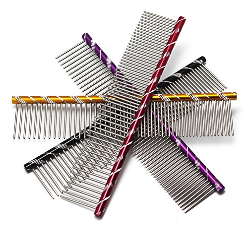 Winstory-Dog-Comb-Metal-Pet-Cat-Dog-Grooming-Comb-Rounded-Spine-16cm-Random-One