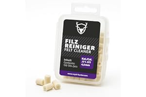 Royal Hunter ® - Pulitore in feltro I pulitore in feltro per fucili, fucili, fucili, pistole e revolver, detergente in feltro per tutti i calibri per la pulizia delle armi e la cura delle armi