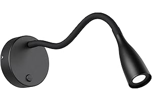 EGLO LED Wandlampe Olivandino, Schwanenhals Leselampe zur Wandmontage, Bettlampe Wand mit Schalter, Wandleuchte Schlafzimmer, Metall und Kunststoff in Schwarz, warmweiß