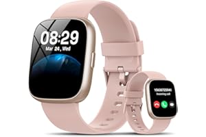 Reloj Inteligente Mujer con Alexa, 1,83" Smartwatch con Llamadas, Notificaciones, 110+ Modos Deport, Esfera DIY, Pulsómetro/Podómetro/Monitor de Sueño, Impermeable IP68 Pulsera para Android iOS Rosa