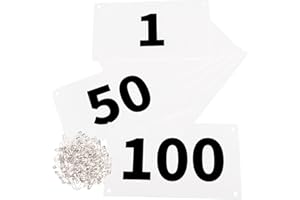 Azarxis Numéros de Dossard Course de 1 à 50 100 200 300 400 500 avec Épingles Imperméable pour Marathon Événements Sportifs Trithonlon