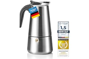 ‎COFFEE FOX Coffee Fox® Espressokocher aus Edelstahl - Kaffeebereiter Kaffeekocher Espresso-Kanne (6 Tassen - 300 ml)