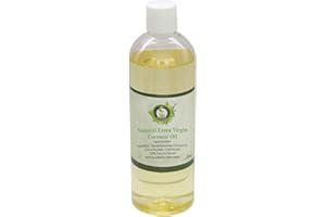 R V Essential Olio extra vergine di cocco naturale 100ml (3.38oz)- Cocos Nucifera (100% Pressato a Freddo Puro e naturale) Natural Extra Virgin Coconut Oil