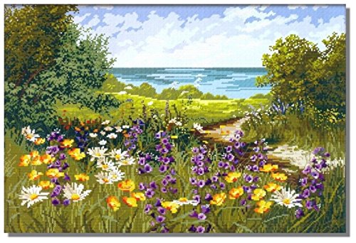CSC Gold Premium Edition - Durch die Blumenwiese zum Meer - gestickt wird im gezählter Kreuzstich - nicht vorgedruckt!