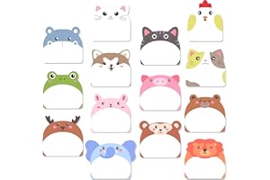 Agoer 28 Pack Animal Sticky Notes, 14 Styles Cute Sticky Notes Set, 700 Sheets Mini Memo Pads for Kids, Cartoon Reminder Note Pads for Children, Party Bags