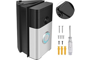 KIMILAR Adjustable 30 to 55 Degree Angle Mount for Ring Video Doorbell 2 / Ring Wi-Fi Enabled Video Doorbell, Replacement Angle Adjustment Adapter Mounting Plate Bracket Wedge Kit, Black