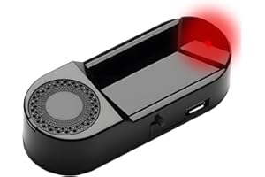 TEASTEAM Car Alarm LED Light Solar-Powered Fake Car Alarm with Red LED Flashing Security Light USB Port Simulated Dummy Solar Alarm Anti-Theft Car Security Products for Most Bikes Motorcycle Cars