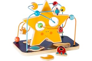 howa Jouet motricité, Circuit de motricité, Jeu de Labyrinthe à Perles en Bois avec Puzzle 6007