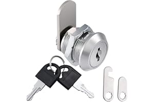 Litensh Verrou de sécurité pour barillet boîte aux lettres, serrure à came pour tiroir d'armoire, boîte à outils, verrous porte de placard avec clés, serrure casier meuble caisse 16mm