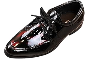 MYLH Kinderschuhe Jungen Schnürhalbschuhe Festliche Lederschuhe Britischen Stil Anzug Schuhe Lackschuhe Kinder Performance Student Businessschuh Hochzeit Freizeitschuhe