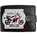 Price comparison product image Honda MSX 125 Repsol Image on KLASSEK RFID Mens Wallet Purse Real Black Leather Motorbike Motorcycle Accessory Gift with Metal Box NOT Official Honda Merchandise