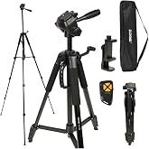 Coverzone Profesyonel Taşınabilir Telefon ve Kamera Tripod 360 Derece D&ouml;nebilen Telefon Tutucu ve Bluetooth Kumanda | Zomei Z