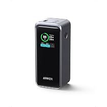 ANKER Prime Power Bank 12.000 MAh 130W, Caricabatterie Portatile Con Display Intelligente, Ricarica Veloce 65W, 2 Porte, Compatibile Con IPhone 15/14, MacBook, Dell, Viaggio