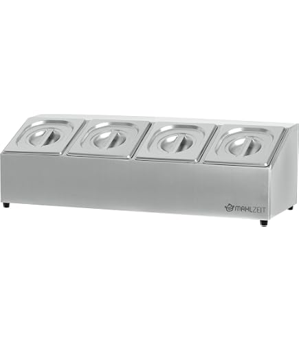 Juego De 2 Recipientes De Acero Inoxidable Con Tapa - 32.5x17.5x6.5 Cm, Ideales Para Buffet, Catering O Uso Doméstico