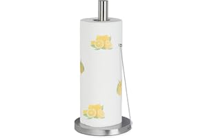 VAPPORE Portarrollos de Cocina (Acero Inoxidable) Antideslizante/Portarollos para Papel de Cocina/Soporte para Papel de Cocina / 33 cm x 15 cm de Diametro para Rollo Papel Cocina estandar (Inox Varilla)