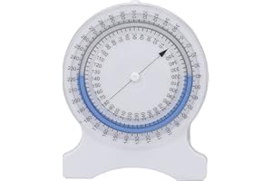 FAFEICY Jauge D'Inclinomètre, Inclinomètre à Bulles pour Physiothérapie Mesures Précises de Bulles sans Fuite pour étudiants Professionnels (Bleu)