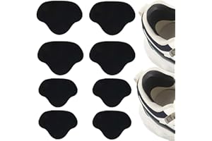 LYQNIHOB 8 pezzi toppa autoadesiva per riparazione fori sul tallone delle scarpe da ginnastica, Protezione adesiva per talloni grandi e piccoli, ripara e proteggi le tue scarpe in modo efficace - nero