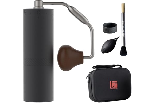 1Zpresso X-Ultra Moulin à Café Manuel Noir, Corps Robuste en Métal Bien Construit, Assemblage avec Meule en Acier Inoxydable, Réglage Externe, Efficacité de Mouture Accrue, Moulin Portable