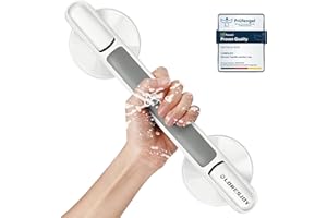 MANNICIX Poignée Douche De Sécurité Pour Personnes Âgées, Handicapées, Poignée à Ventouse, Barre d‘Appui Pour Salle De Bain, Barre De Maintien Douche Sans Perçage Pour Baignoire, WC (1pc)