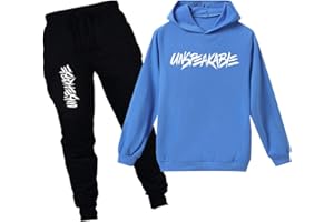 amropi Jungen Hoodie Trainingsanzug Sweatshirt Top und Hose Kleidungsset 2-15 Jahre