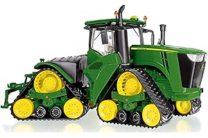 SIKU WIKING 077849 John Deere 9620RX Modelltraktor, 1:32, Metall/Kunststoff, Ab 14 Jahre, Viele Funktionen, 4 mitlaufende Raupenlaufwerke, Bewegliches Knickgelenk