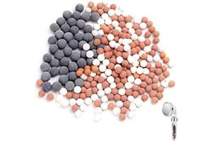 OIUAVYR Boules Minérales, 3 Paquets Pommeau Douche Anti Calcaire Remplacement,Minérale Balles à Douche,Ions Négatifs Minérale Balles de Douche,Anti Calcaire pour Douche(150g)
