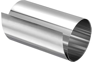 sourcing map Edelstahlplatten 1000x100x0.01mm, Edelstahlblech Streifen Edelstahlfolie Blech, 304 Edelstahl Blechplatten Silber Edelstahlstreifen für Handwerk Elektrische Reparaturen