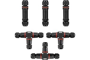 TENDAK 6 Stück Kabelverbinder Wasserdicht IP68 Kabelverbinder Kabel Wasserdicht Verbinden Kabel Verbinder Wasserdicht für Ø3-12 mm Kabeldurchmesser für Garten Outdoor